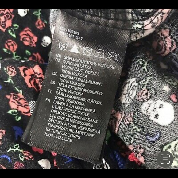 Super cute summer dress - Skulls/Roses/Birds - size 12 - Picture 8 of 8